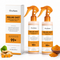 Exfoliating Kojic Acid Turmeric Spray 400ml Pack of 2 | Face & Body Glow Care Spray for Dull-Looking Elbows, Knees & Underarms