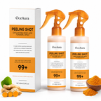 Exfoliating Kojic Acid Turmeric Spray 400ml Pack of 2 | Face & Body Glow Care Spray for Dull-Looking Elbows, Knees & Underarms
