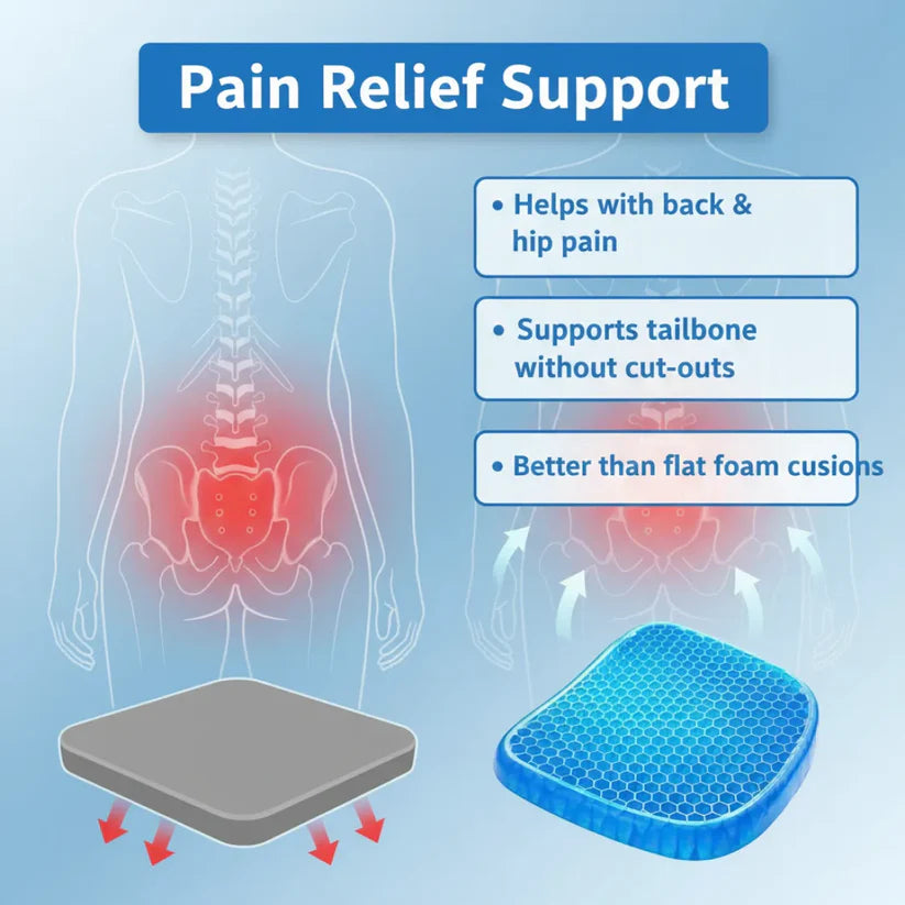 Cushion Seat Flex Pillow Gel Orthopedic Seat Cushion Pad (Egg Sitter)