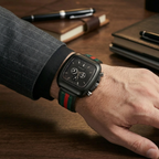 ⌚ Premium Square Dial Watch – Luxury Look Under |  Striped Strap & Metal Case