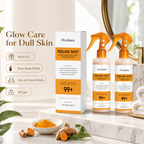 Exfoliating Kojic Acid Turmeric Spray 400ml Pack of 2 | Face & Body Glow Care Spray for Dull-Looking Elbows, Knees & Underarms