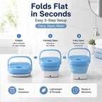 Portable Mini Washing Machine Bucket – Foldable Compact Washer for Socks, Underwear, Baby Clothes & Delicate Laundry | Lightweight Travel Washing Tub with Adapter