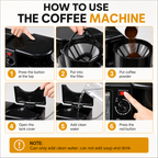 3-in-1 Breakfast Maker with Coffee Maker, Toaster Oven & Grill Pan | Portable All-in-One Breakfast Station