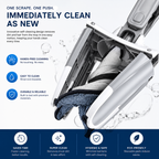 ✨ 360° Rotating Flat Mop with Extendable Handle | Hands-Free Easy Wet & Dry Cleaning for Home & Kitchen