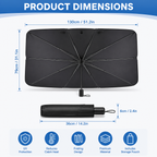 Windshield Umbrella Sun Shade for Car – Foldable UV Protection Heat Blocker | Keep Your Car Cool in Summer