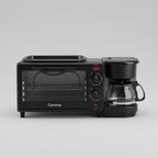 2788 3 In 1 Breakfast Maker Portable Toaster Oven Grill Pan  Coffee Maker Full Breakfast Ready At One Go