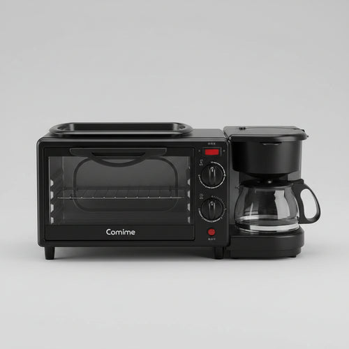 2788 3 In 1 Breakfast Maker Portable Toaster Oven Grill Pan  Coffee Maker Full Breakfast Ready At One Go
